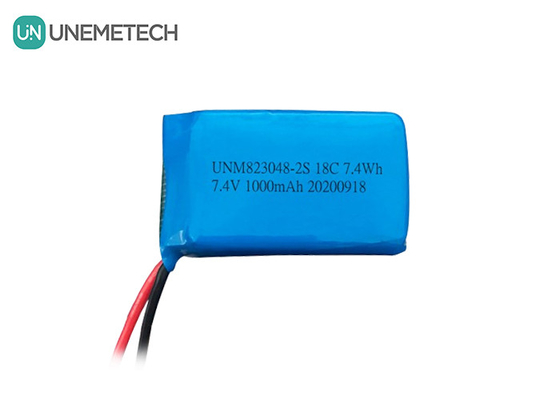 kwaliteit  2S High Discharge Rate LiPo Battery / 18C Lithium Polymer Battery 7.4v 1000mah 823048 fabriek