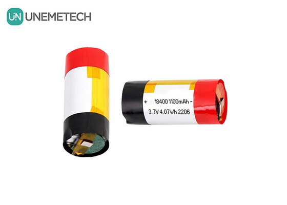 kwaliteit  3A Discharge Cylindrical Polymer Lithium Ion Battery 18400 3.7v 1100mah LiPo Battery fabriek