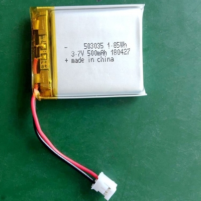 3.7V aangepaste LiPo-batterijen 520mAh Lithium Ion Polymer Battery 503035 voor draagbaar apparaat