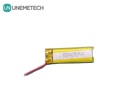 3.7V 100mAh 301235 Oplaadbare lithium-polymerbatterij voor consumentenelektronica