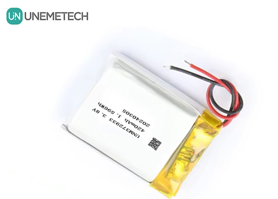 Op maat gemaakte 3.8V 420mAh Hoogspannings Lipo-batterij 372933 4.35V Lithiumbatterij Voor slimme horloges