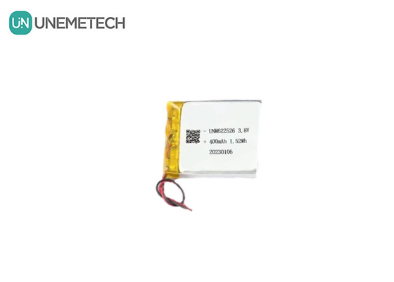 Custom 3.8V 400mAh High Voltage Lithium Ion Battery Pack 622526 Voor Smart Watches