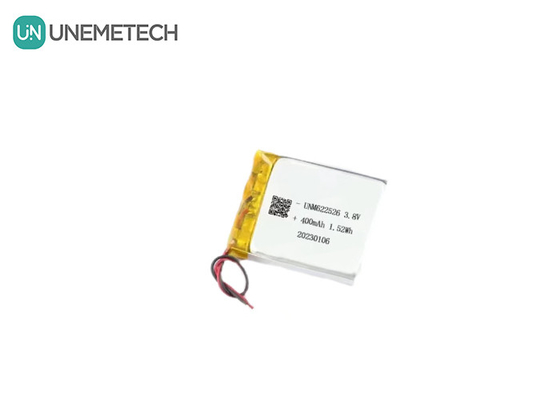 Custom 3.8V 400mAh High Voltage Lithium Ion Battery Pack 622526 Voor Smart Watches