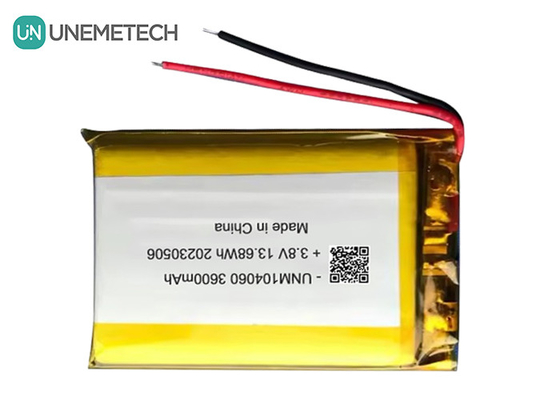 UNEMETECH 4.35V Hoogspannings Lipo-accu 104060 3.8V 3600mAh Lithium Ion Polymer-accu