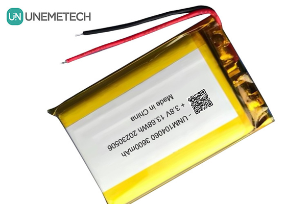 UNEMETECH 4.35V Hoogspannings Lipo-accu 104060 3.8V 3600mAh Lithium Ion Polymer-accu