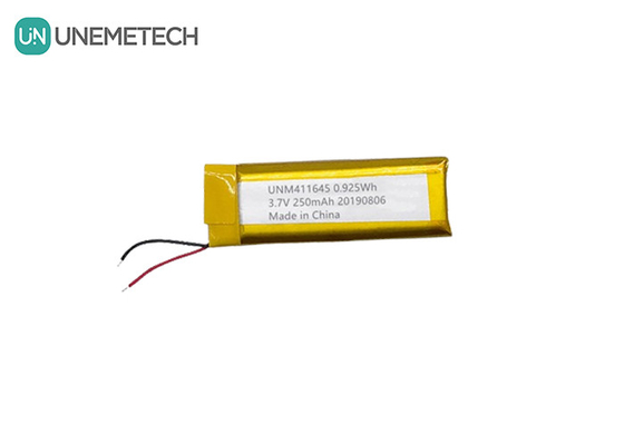 3.7V 250mAh Li-polymer batterij 411645 / LiPo oplaadbare batterij voor POS-machine