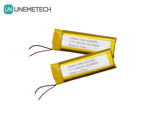 3.7V 250mAh Li-polymer batterij 411645 / LiPo oplaadbare batterij voor POS-machine