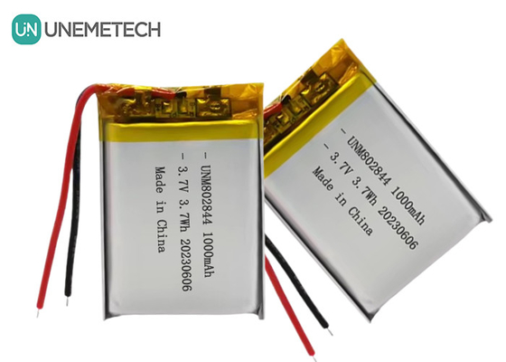 3.7V oplaadbare Li-ionbatterij 1000mAh 802844 Li-polymerbatterij voor kleine huishoudelijke apparaten