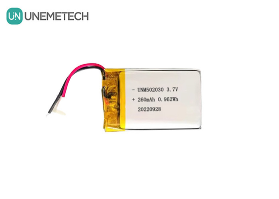 Oplaadbare Lipo-batterijen 502030 / 3.7V 260mAh Kleine aangepaste lithium-polymerbatterij