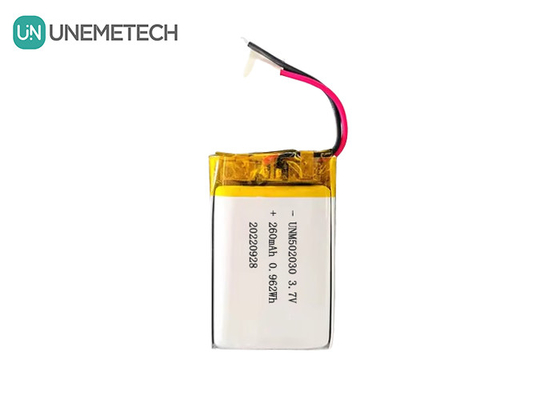 Oplaadbare Lipo-batterijen 502030 / 3.7V 260mAh Kleine aangepaste lithium-polymerbatterij