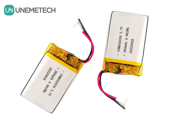 Oplaadbare Lipo-batterijen 502030 / 3.7V 260mAh Kleine aangepaste lithium-polymerbatterij
