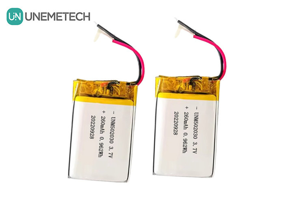 Oplaadbare Lipo-batterijen 502030 / 3.7V 260mAh Kleine aangepaste lithium-polymerbatterij