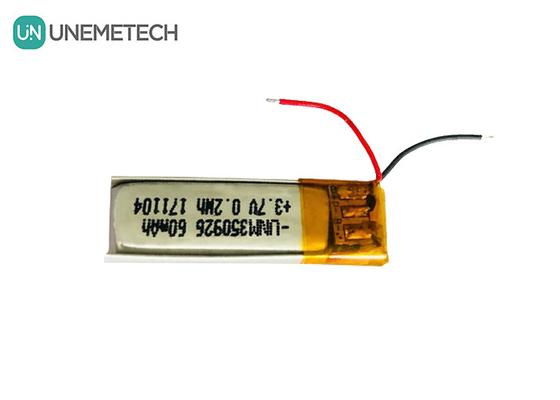 Meer dan 500 cycli Levensduur Oplaadbare 3.7V 60mAh Lithium-ion Polymer 350926 Batterij voor oortelefoons