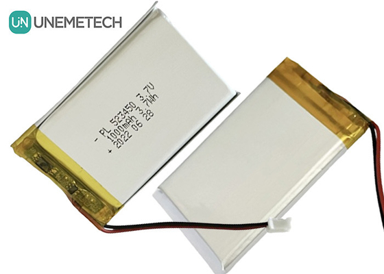 MSDS Goedgekeurde 3,7V Polymer Lithium Ion Battery 1000mAh 523450 voor thuisgebruik