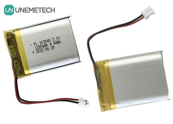 Zilveren herlaadbare lithium-polymerbatterij 103040 Li-ionbatterij 1200mAh 3.7V