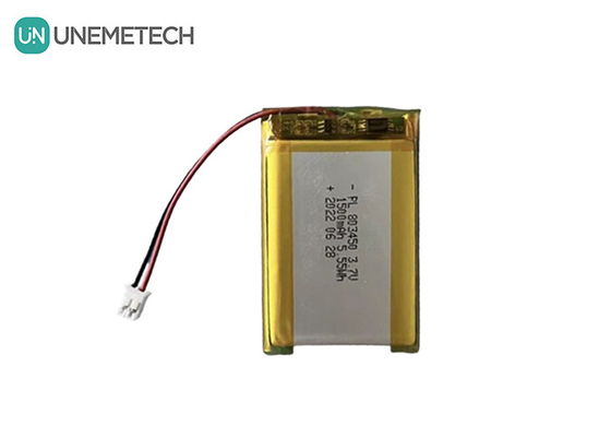 UNEMETECH 1.5A Oplaadbare Li-polymer batterij 803450 / 3.7V 1500mAh Lithium Ion Polymer batterij