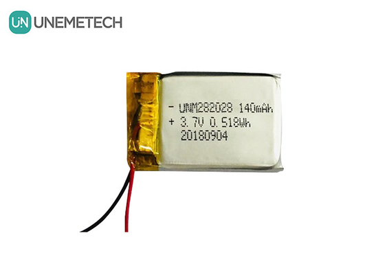 Low Self Discharge Lipo Battery 282028 / 3.7V 140mAh Lithium Polymer Battery voor draagbare apparaten