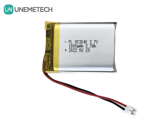 3.7V Lithium Polymer Battery 803040 1000mAh Poly Lithium Battery voor cosmetisch instrument