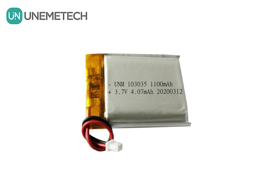 UNEMETECH 3.7V 1100mAh Lithiumpolymerabatterij / lange levensduur oplaadbare Lipo-batterij 103035
