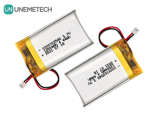 Op maat gemaakte lithium-polymerbatterij 102540 3.7V 1200mAh Li-Po-batterij voor schoonheidsapparatuur