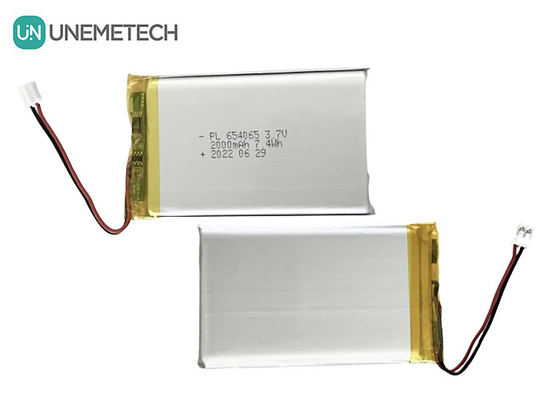 2000mAh 3,7V oplaadbare lithium-polymerbatterij 654065 voor elektronisch speelgoed