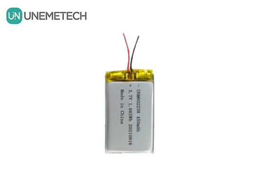 4.2V herlaadbare lithium-polymerbatterij 602238 3.7V 450mAh voor consumentenelektronica