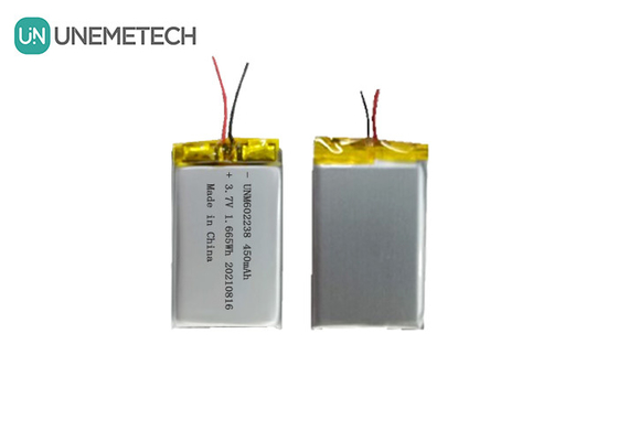 4.2V herlaadbare lithium-polymerbatterij 602238 3.7V 450mAh voor consumentenelektronica