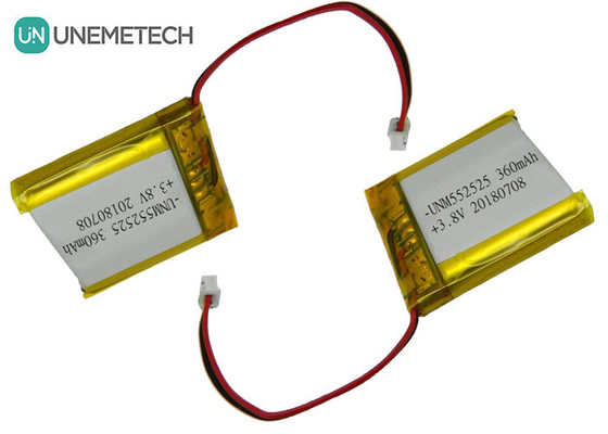 4.35V 360mAh Polymer High Voltage Lithium Ion Battery 552525 3.8V Voor draagbare apparaten