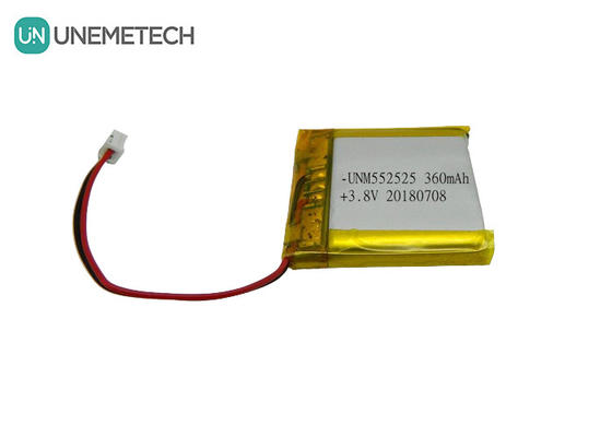 4.35V 360mAh Polymer High Voltage Lithium Ion Battery 552525 3.8V Voor draagbare apparaten
