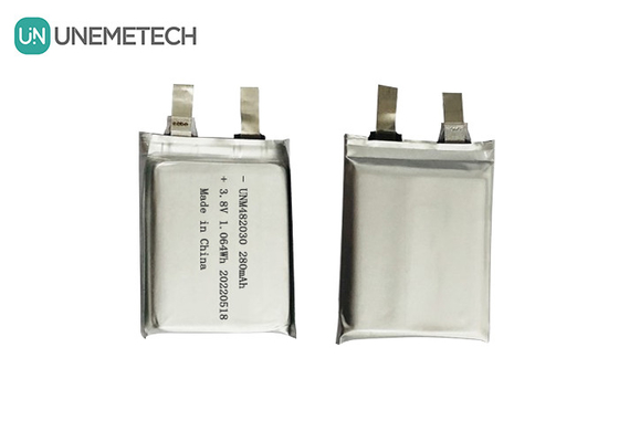 3.8V 280mAh Lipo-accu 482030 4.35V Hoogspannings Li-ion Polymer-accu CE goedgekeurd