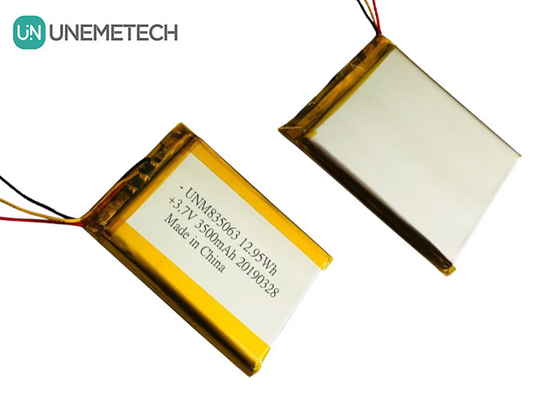 3.7V 3500mAh Custom Large Lithium Polymer Battery 835063 voor medische schoonheidsapparatuur
