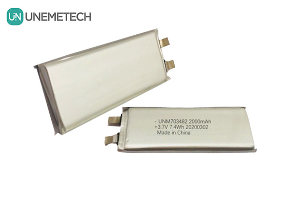 3.7V 2000mAh Custom Lithium Polymer Battery Cell 703482 voor luidsprekers Intelligent Robot System