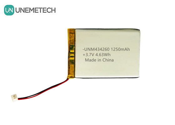 4.63Wh oplaadbare lithium-polymerbatterijpakket 434260 3.7V 1250mAh voor oplaadkas