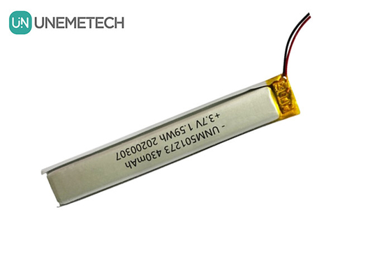 5.0*12.0*73.0mm Lithium Polymer Battery / 3.7V 430mAh 501273 Thin Lipo Battery voor Bluetooth-apparaten