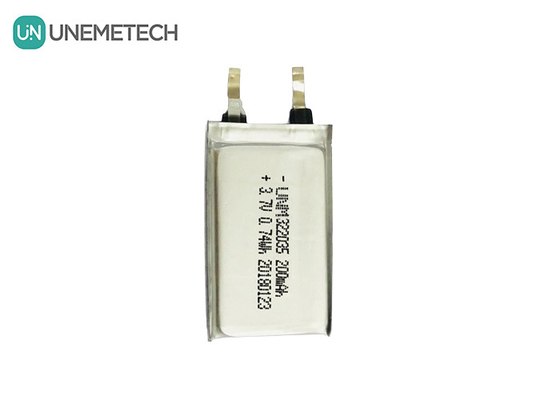 Oplaadbare aangepaste Li-polymerbatterij 322035 3.7V 200mAh voor draadloze hoofdtelefoons
