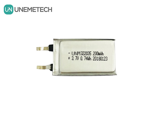 Oplaadbare aangepaste Li-polymerbatterij 322035 3.7V 200mAh voor draadloze hoofdtelefoons