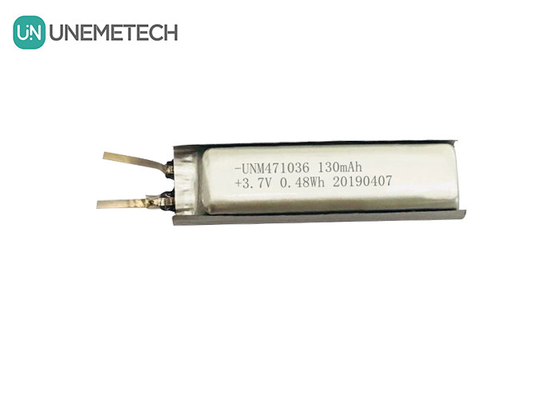 3.7 Lithium-ion-polymerbatterij / IEC62133 Goedgekeurd 471036 130mAh Lithium-polymerbatterijcel