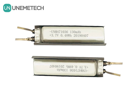 3.7 Lithium-ion-polymerbatterij / IEC62133 Goedgekeurd 471036 130mAh Lithium-polymerbatterijcel