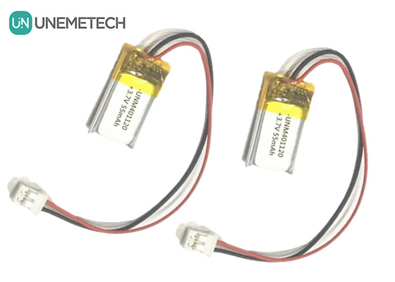 401120 3.7V 55mAh Op maat gemaakte Lipo-batterijen / hoofdtelefoon Oplaadbare Lipo-batterij