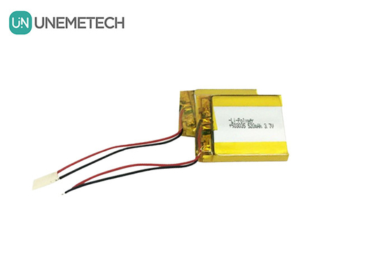 3.7V aangepaste LiPo-batterijen 520mAh Lithium Ion Polymer Battery 503035 voor draagbaar apparaat