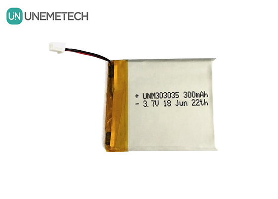 300 mAh Lithium Polymer Battery 303035 Nominale Spanning 3,7 V Lipo Battery MSDS Goedgekeurd