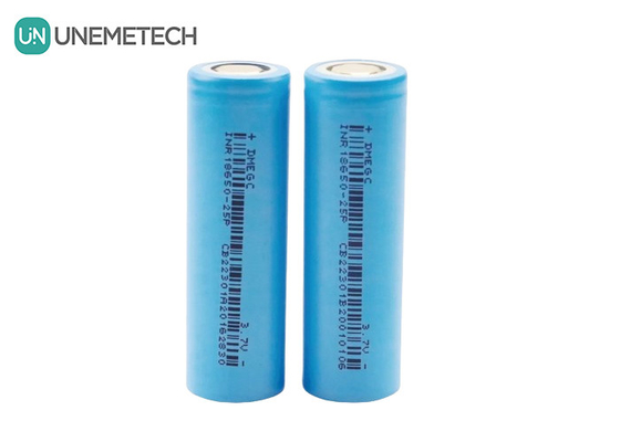 2500mAh 3.7V Max 6A Continuous Charge Cylindrische lithium-ionbatterij 18650 INR18650-25P