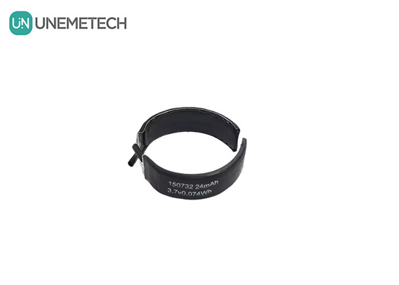 3.7V gebogen LiPo-batterij 150732 Min Capaciteit 22mAh Speciale Lipo-batterijen met een enkele cel
