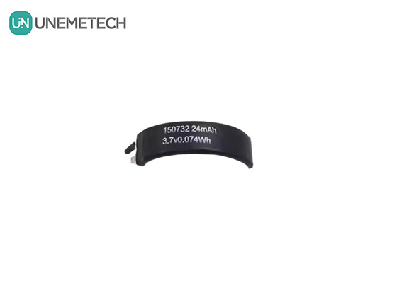 3.7V gebogen LiPo-batterij 150732 Min Capaciteit 22mAh Speciale Lipo-batterijen met een enkele cel
