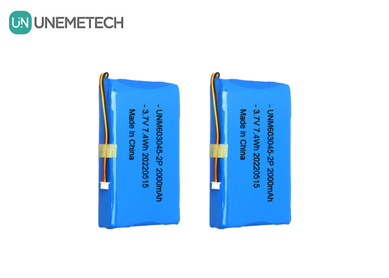 Lithium-polymerbatterij met grote capaciteit 603045 2P 3.7V 2000mAh Smart Door Lock Battery