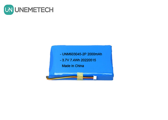 Lithium-polymerbatterij met grote capaciteit 603045 2P 3.7V 2000mAh Smart Door Lock Battery
