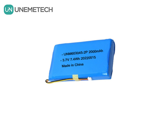 Lithium-polymerbatterij met grote capaciteit 603045 2P 3.7V 2000mAh Smart Door Lock Battery