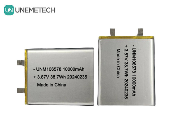 LiPo-batterij met een hoge capaciteit 10000mAh 3.87V 106578 voor energieopslagsystemen