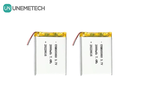 UNEMETECH 605060 2000mAh Polymer Lithium Battery 3.7V Schoonheidsinstrument Oplaadbare batterij