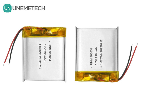 3.7V 290mAh oplaadbare lithium-ion-polymerbatterij 303034 voor elektrisch speelgoed
